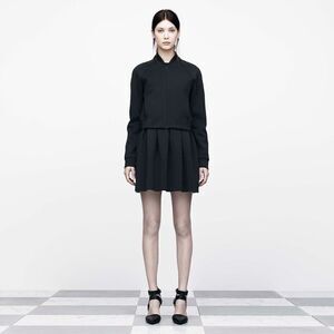 T by Alexander Wang Black Scuba Full Zip Bomber Jacket